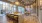resident kitchen with a large island and bar stools