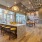 resident kitchen with a large island and bar stools